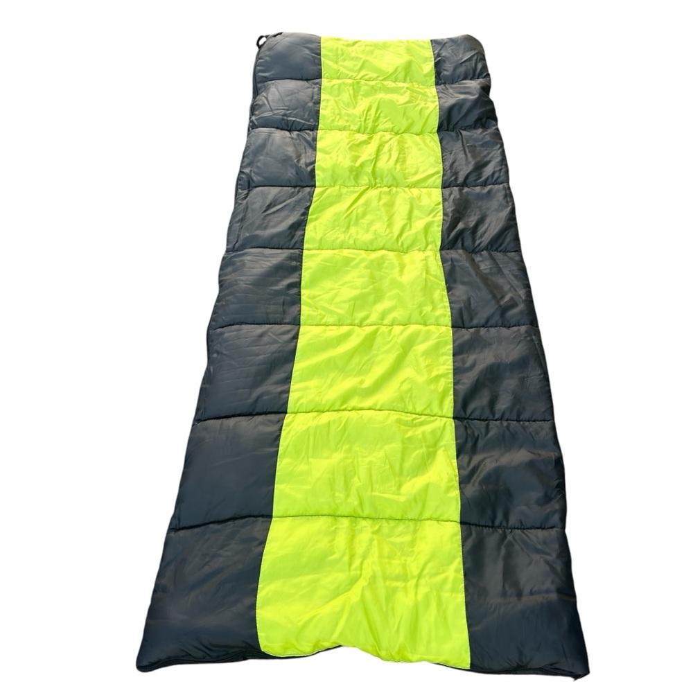 Wakeman outdoors rectangle sleeping bag 45F. Black & green 60X78